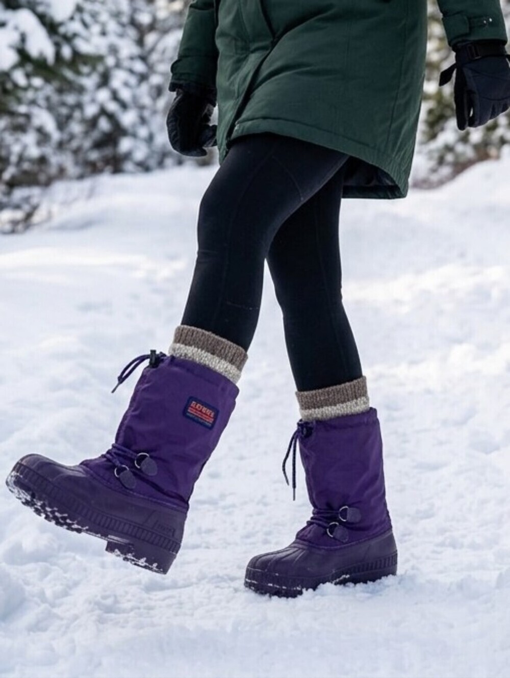VTG Sorel Women's 5 Purple Winter Snow Boots  Felt Liner Insulated Waterproof